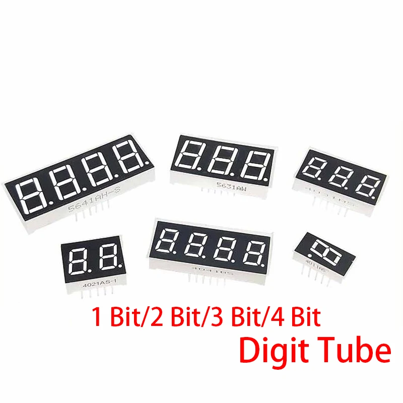 

1pc 0.56inch LED display 7 Segment 1 Bit/2 Bit/3 Bit/4 Bit Digit Tube Red Common Cathode / Anode Digital 0.56 inch led 7segment
