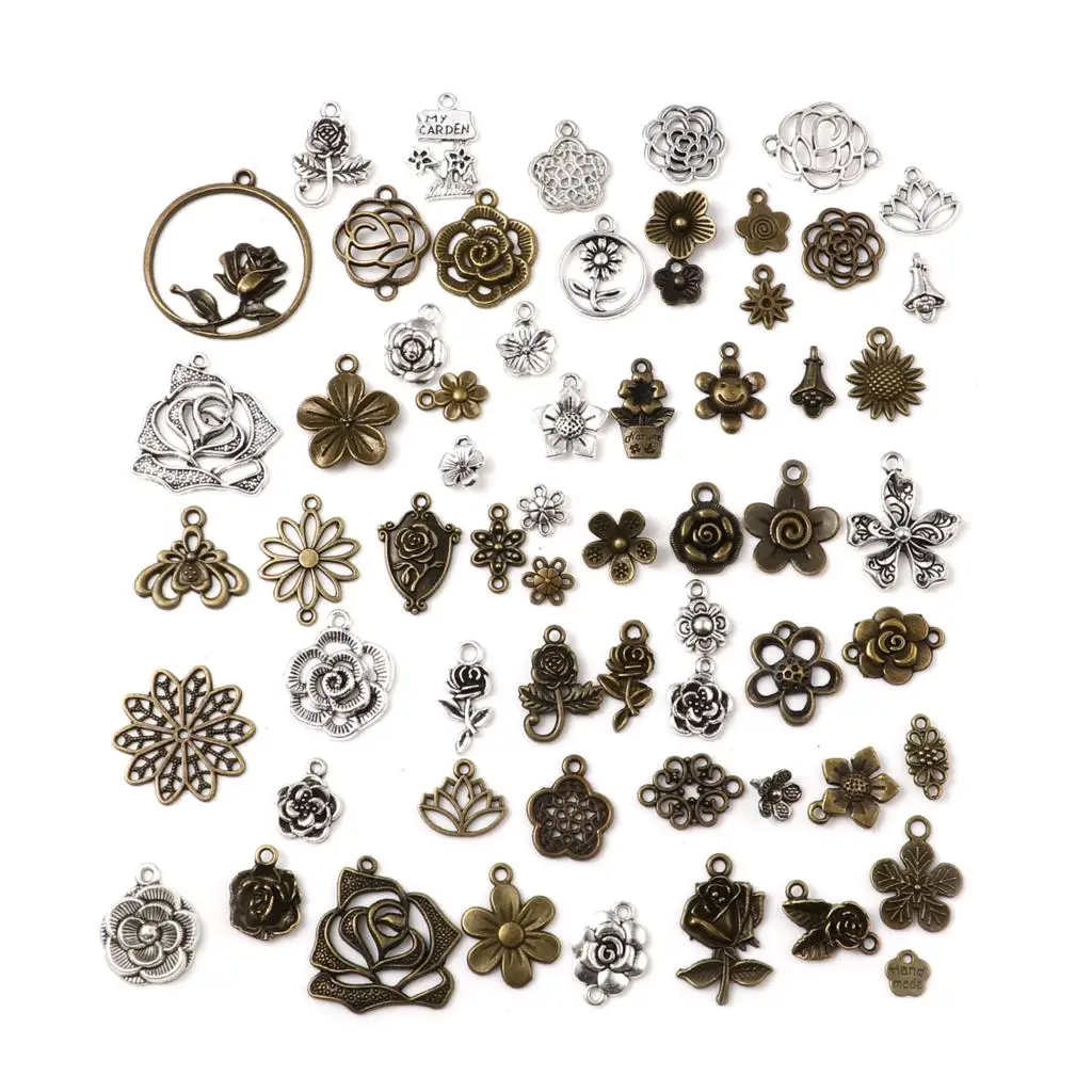50pcs/set Vintage Flower Metal Charms Pendants DIY Jewelry Findings for Necklace Jewelry Making DIY Accessories wholesale
50pcs/set Vintage Flower Metal Charms Pendants DIY Jewelry Findings for Necklace Jewelry Making DIY Accessories wholesale