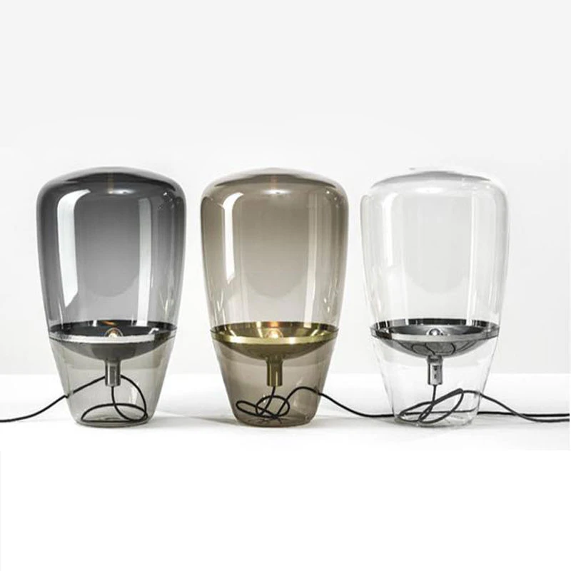 

Скандинавская настольная лампа со стеклянным абажуром, настольная лампа в стиле пост-модерн для гостиной, офиса, декоративное прикроватное...