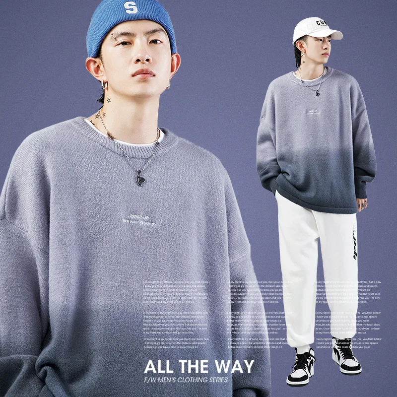 Hip Pop High Street Men Oversized Pullover Sweater O-neck Embroidery Letter Pattern Loose Knitted Sweater Men Autumn Sweaters
Hip Pop High Street Men Oversized Pullover Sweater O-neck Embroidery Letter Pattern Loose Knitted Sweater Men Autumn Sweaters