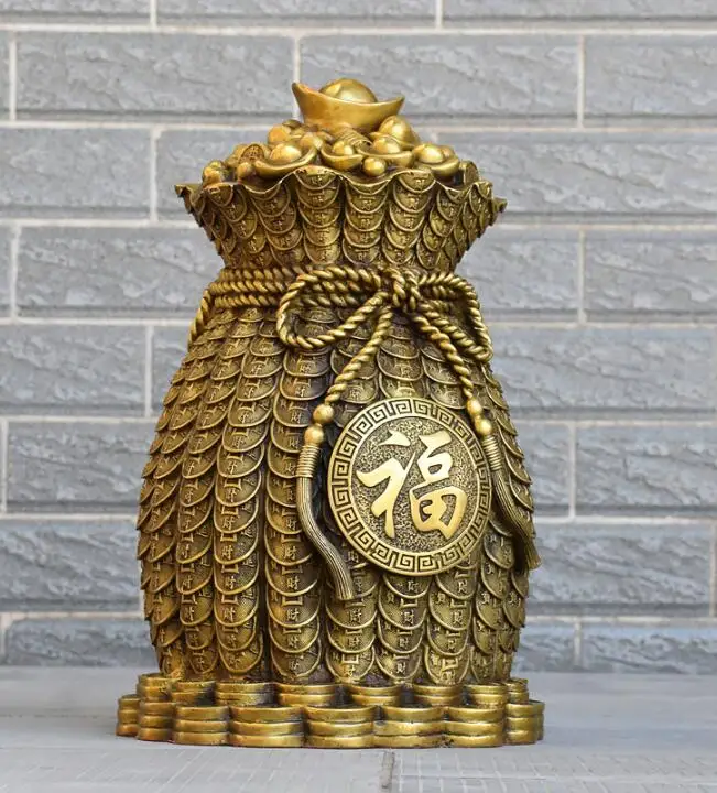 38CM LARGE HOME OFFICE PORCH LOBBY EFFICACIOUS MASCOT THRIVING BUSINESS COPPER AUSPICIOUS BLESSING MONEY BAG FENG SHUI STATUE
38CM LARGE HOME OFFICE PORCH LOBBY EFFICACIOUS MASCOT THRIVING BUSINESS COPPER AUSPICIOUS BLESSING MONEY BAG FENG SHUI STATUE