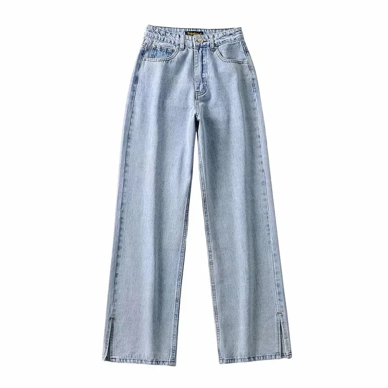 New Split Straight Jeans for Women Mom High Waist Vintage Denim Wide Leg Flare Clothes Bell Bottom Pants
New Split Straight Jeans for Women Mom High Waist Vintage Denim Wide Leg Flare Clothes Bell Bottom Pants