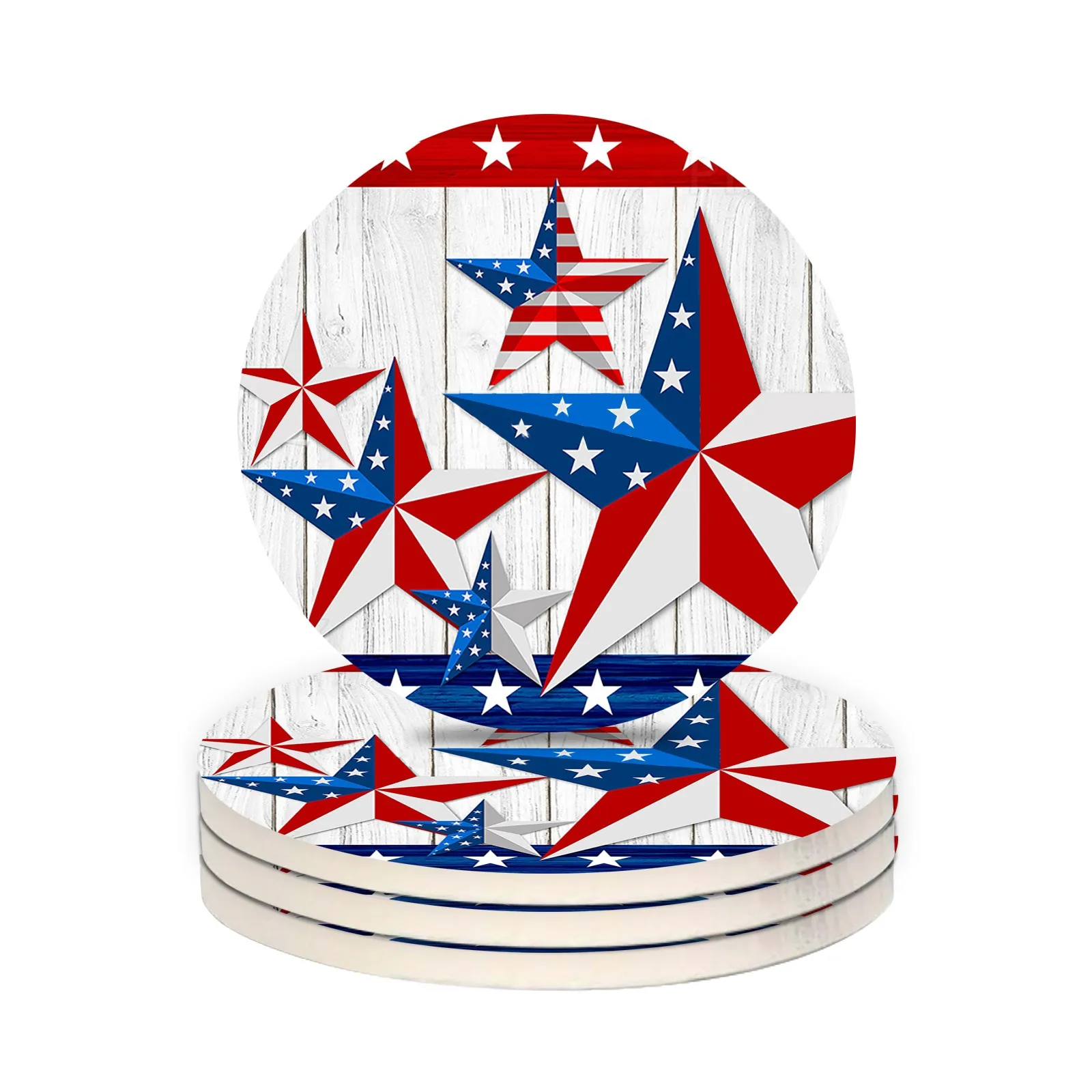 2021 New4PC Independence Day Absorbent Ceramic Cork Bottom Ceramic Cup Mat for Drinks Reusable Coasters Water-absorbing Coasters
2021 New4PC Independence Day Absorbent Ceramic Cork Bottom Ceramic Cup Mat for Drinks Reusable Coasters Water-absorbing Coasters