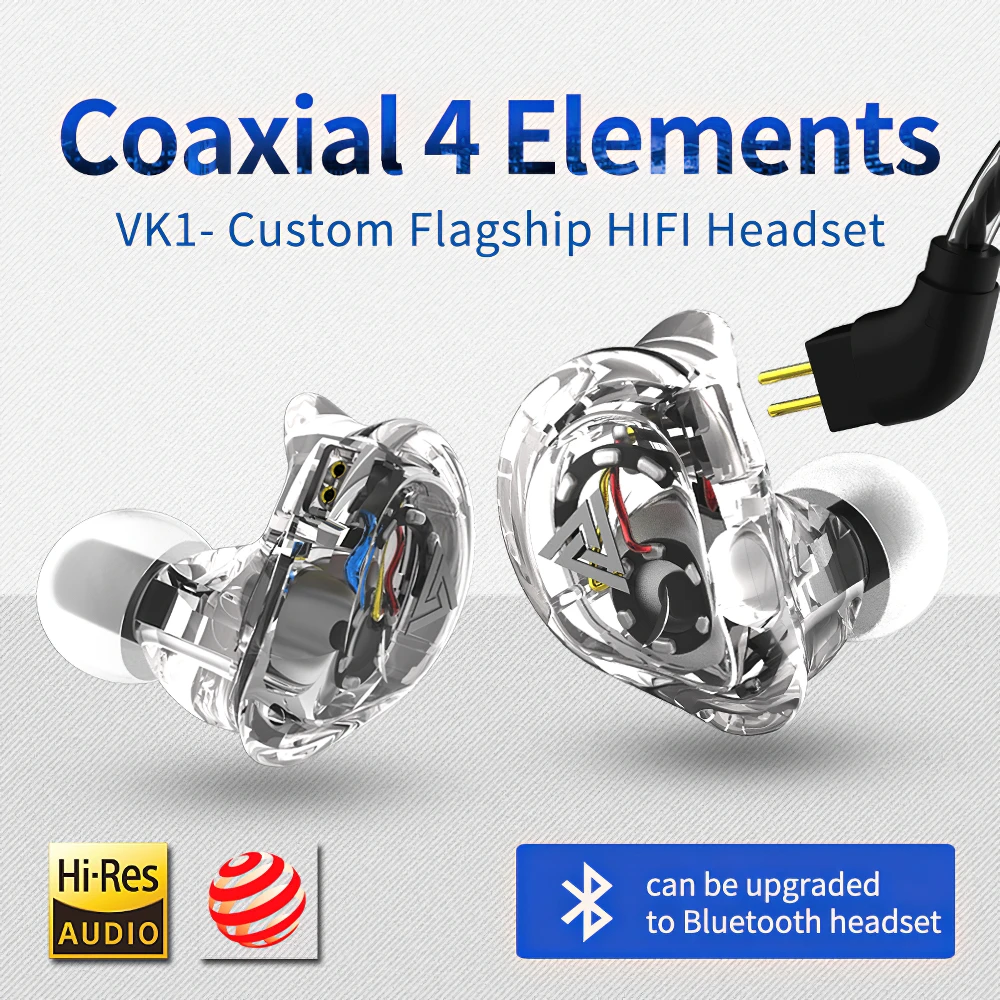New Version QKZ VK1 3.5mm Wired Headphones 4 Drive Unit Bass HiFi Earphone Musician Monitor Headset Sport Earbuds fone de ouvido
New Version QKZ VK1 3.5mm Wired Headphones 4 Drive Unit Bass HiFi Earphone Musician Monitor Headset Sport Earbuds fone de ouvido