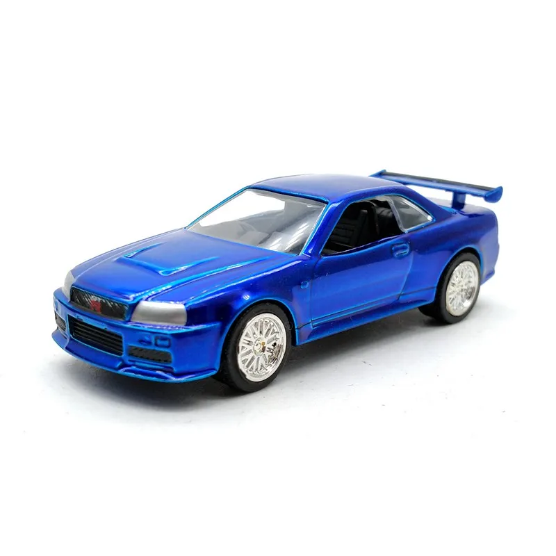 Модель машины Форсаж 1/55 г., синяя модель Брайана Nissan GTR R34, металлические Литые модели автомобилей, детские игрушки
Модель машины Форсаж 1/55 г., синяя модель Брайана Nissan GTR R34, металлические Литые модели автомобилей, детские игрушки