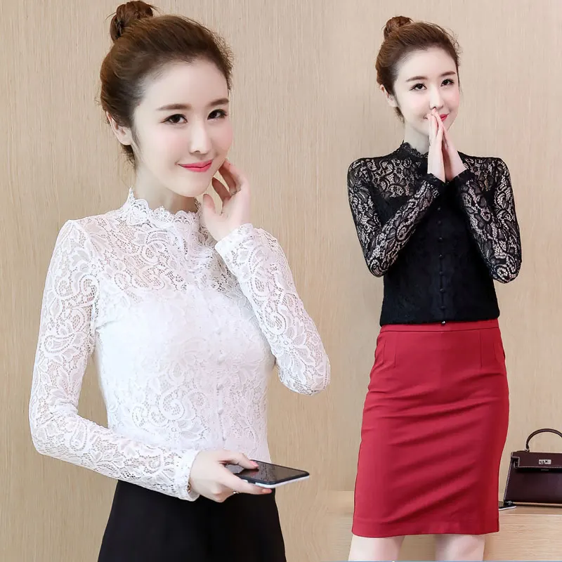 Autumn 2021 New Fashion Sweet Lace Women Blouses Long Sleeve Women Tops Hollow Slim Women Clothing O-neck Pullover 6151 50
Autumn 2021 New Fashion Sweet Lace Women Blouses Long Sleeve Women Tops Hollow Slim Women Clothing O-neck Pullover 6151 50