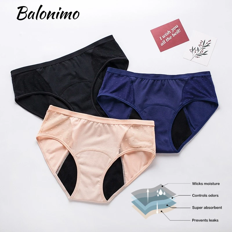 3Pcs Leakproof Menstrual Period Underwear Panties Women 4 Layer Super Absorbent Briefs Incontinen Pants No Need Sanitray Pads
3Pcs Leakproof Menstrual Period Underwear Panties Women 4 Layer Super Absorbent Briefs Incontinen Pants No Need Sanitray Pads