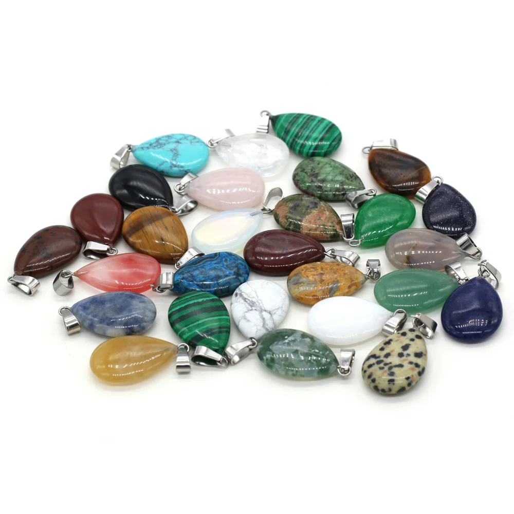 Wholesale 25PCS Natural Semi-precious Stones Flat Drop Shape Pendant Handmade DIYFashion Necklace Bracelet Earrings Jewelry Gift
Wholesale 25PCS Natural Semi-precious Stones Flat Drop Shape Pendant Handmade DIYFashion Necklace Bracelet Earrings Jewelry Gift