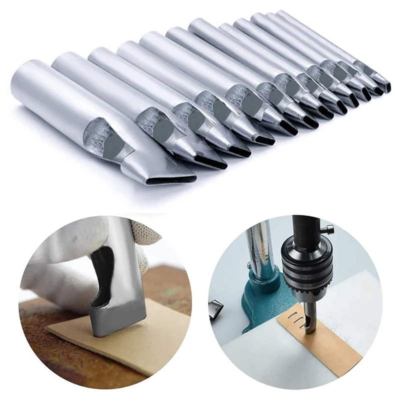 12 Pcs Leather Craft Hole Punch Set 3mm Oval Shape Punch Cutter Tool for Leather Watch Bands Belts Plastics Working
12 Pcs Leather Craft Hole Punch Set 3mm Oval Shape Punch Cutter Tool for Leather Watch Bands Belts Plastics Working