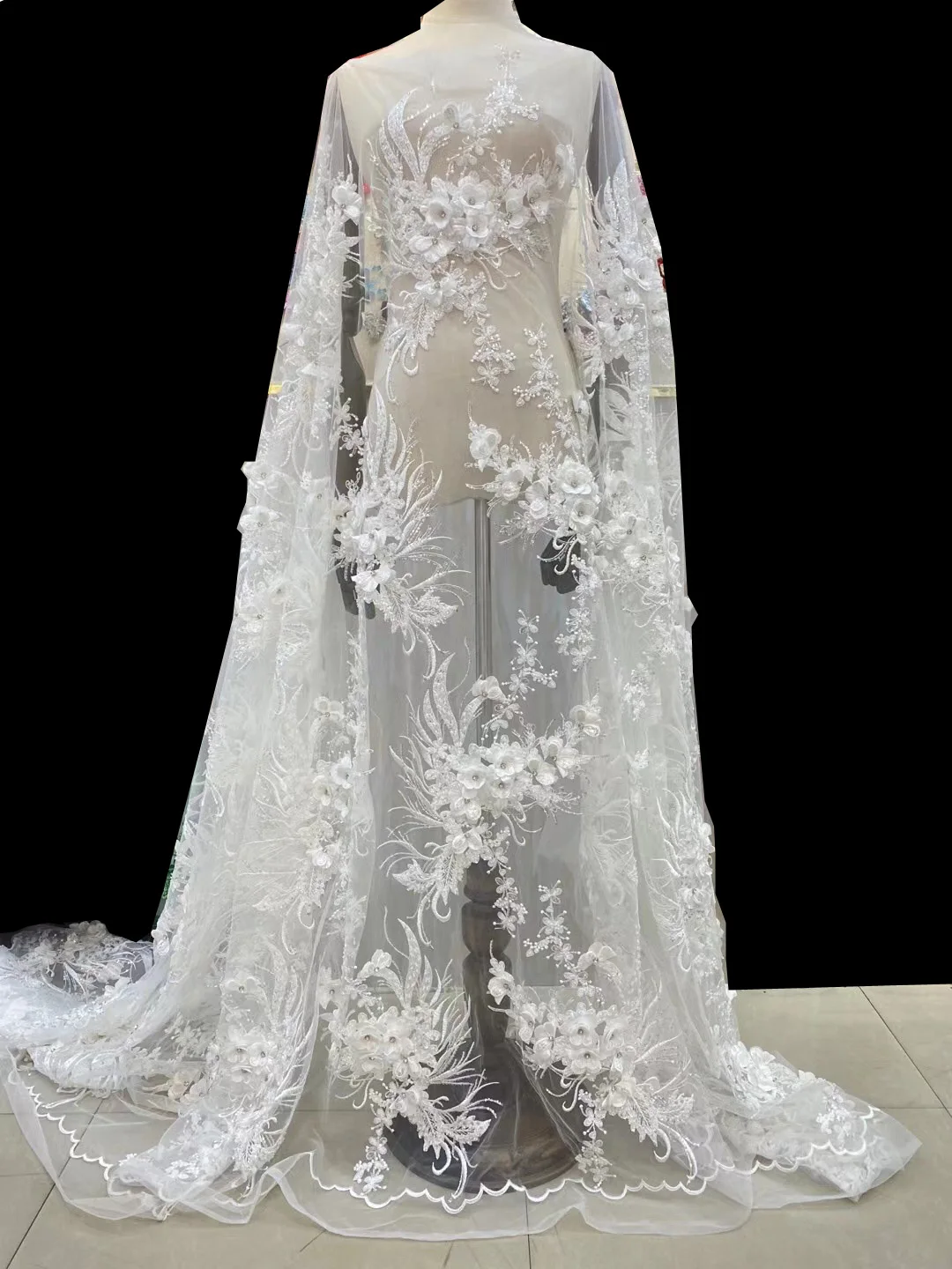 (5yards/pc) High quality white African wedding tulle lace 3D flowers French net lace with tube beads stones for dress FGY036
(5yards/pc) High quality white African wedding tulle lace 3D flowers French net lace with tube beads stones for dress FGY036
