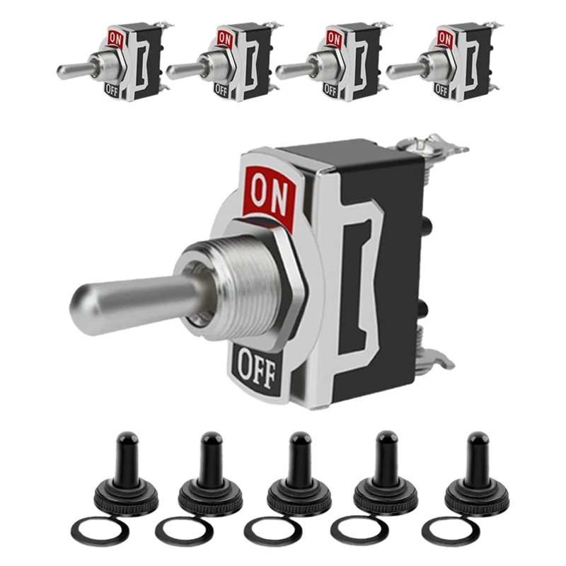 5Pcs/Lot 5X Toggle Switch Heavy Duty 20A 125V SPST 2 Terminal ON/OFF Car Waterproof ATV
5Pcs/Lot 5X Toggle Switch Heavy Duty 20A 125V SPST 2 Terminal ON/OFF Car Waterproof ATV