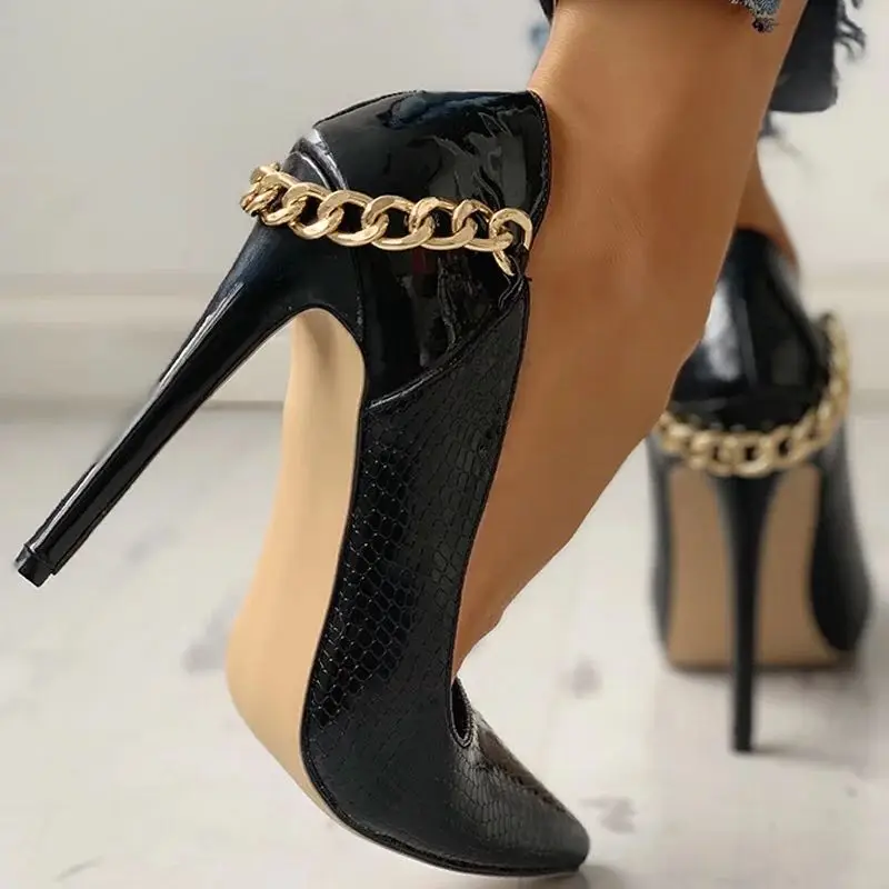 2021 Women Shoes Thin High Heels Leopard Female Sandals Flock Chain Ladies Pumps Sexy Party Wedding Slip-On Plus Size Shoes
2021 Women Shoes Thin High Heels Leopard Female Sandals Flock Chain Ladies Pumps Sexy Party Wedding Slip-On Plus Size Shoes