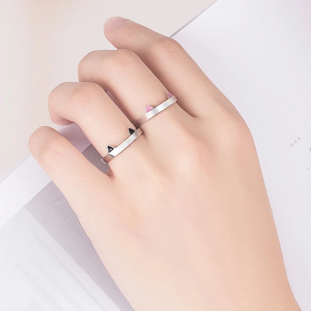 ModaOne Cute Pink Cat Ear Adjustable 925 Sterling Silver Rings For Women Fashion Korean Finger Simple Jewelry Gifts For Kids
ModaOne Cute Pink Cat Ear Adjustable 925 Sterling Silver Rings For Women Fashion Korean Finger Simple Jewelry Gifts For Kids