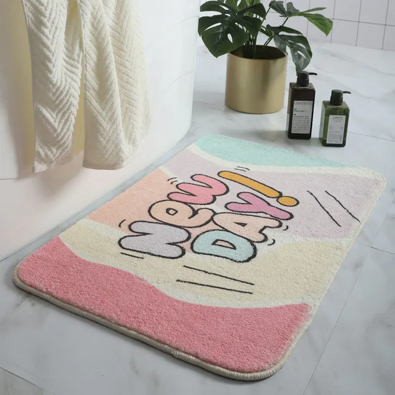 Bathroom Rug Cartoon Flocking Cashmere Floor Mat Toilet Bathroom Absorber Household Door Thickening Door Mat Bedroom Carpet
Bathroom Rug Cartoon Flocking Cashmere Floor Mat Toilet Bathroom Absorber Household Door Thickening Door Mat Bedroom Carpet