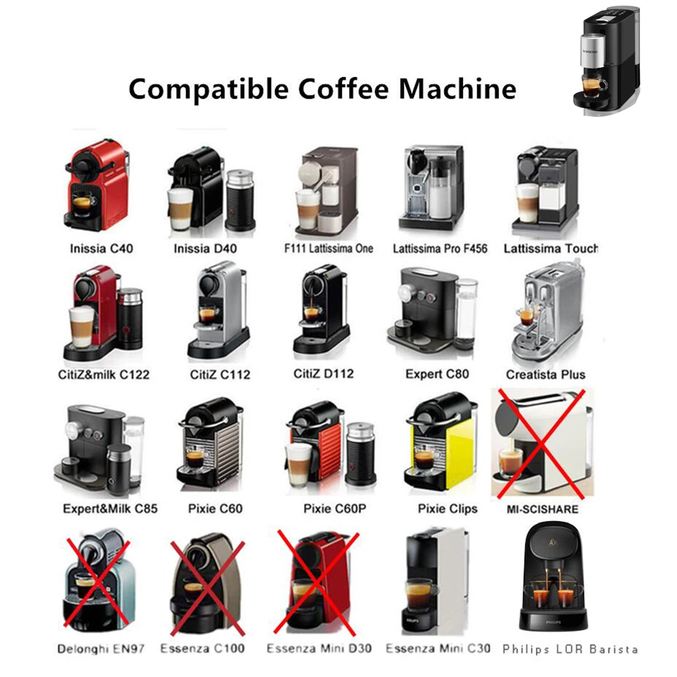 ICafilas SVIP Stainless Steel Coffee Capsule For Nespresso Reutilisable Inox Refillable Crema Espress Reusable Filter Pods
ICafilas SVIP Stainless Steel Coffee Capsule For Nespresso Reutilisable Inox Refillable Crema Espress Reusable Filter Pods