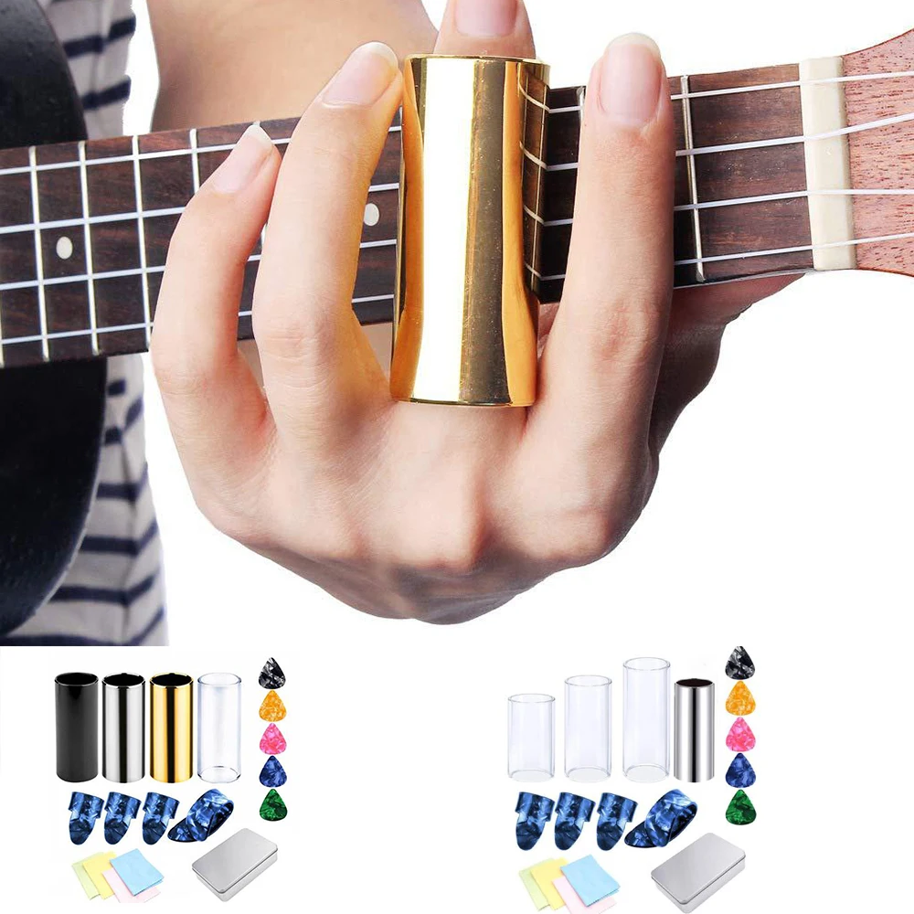 High Guitar Slide Bar Stainless Steel Metal Finger Slides Guitar Pick Set for Guitar Ukulele String Instruments
High Guitar Slide Bar Stainless Steel Metal Finger Slides Guitar Pick Set for Guitar Ukulele String Instruments