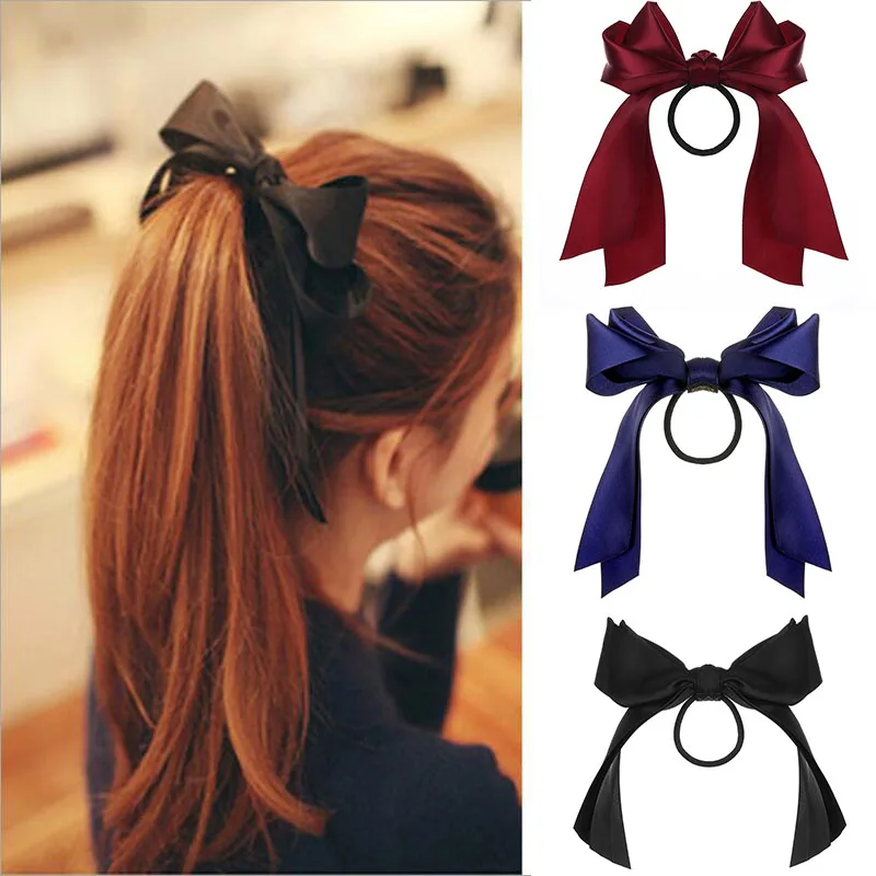 

Chiffon Bows Elastic Hair Band Rope Scrunchies Hair Accessories For Women Girls Ponytail Holder Headbands Rubber Bands Headwrap