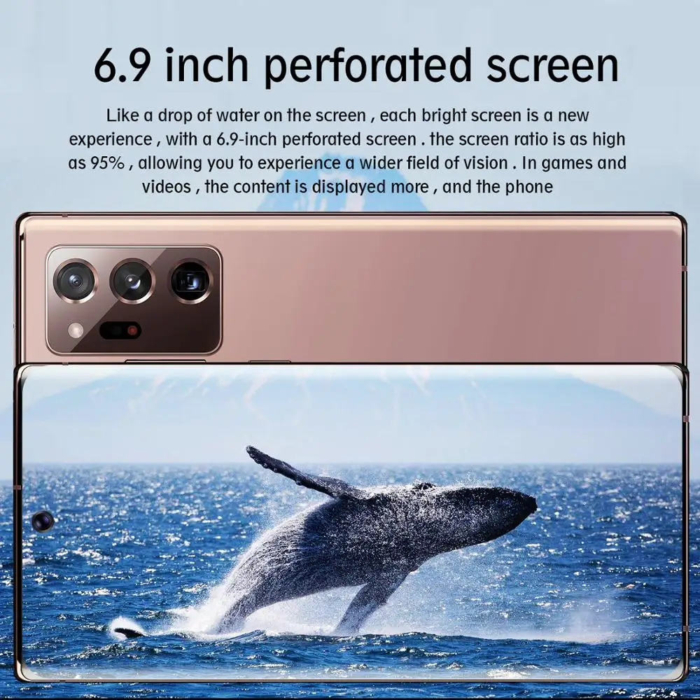 Смартфон N20 Plus 6 9 дюйма 256 ГБ 10 ядер 4 камеры MTK6889 2020|Пылезащитные заглушки| |