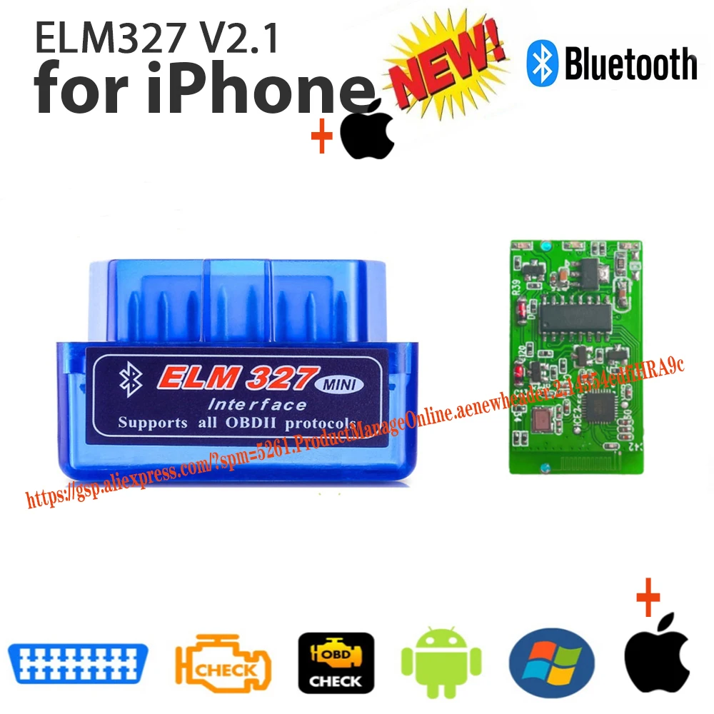 New OBD V2.1 mini ELM327 OBD2 Bluetooth Auto Scanner OBDII 2 Car ELM 327 Tester Diagnostic Tools for iPhone Android Windows Sym
New OBD V2.1 mini ELM327 OBD2 Bluetooth Auto Scanner OBDII 2 Car ELM 327 Tester Diagnostic Tools for iPhone Android Windows Sym