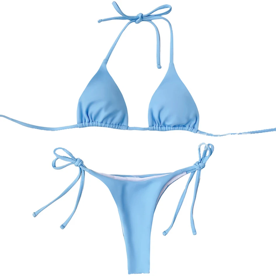 Sexy Halter Push Up Bikini 2021 Women Swimsuit Female Swimwear Brazilian Thong Bikinis Set Bath Swimming for Bathing Suit Woman
Sexy Halter Push Up Bikini 2021 Women Swimsuit Female Swimwear Brazilian Thong Bikinis Set Bath Swimming for Bathing Suit Woman