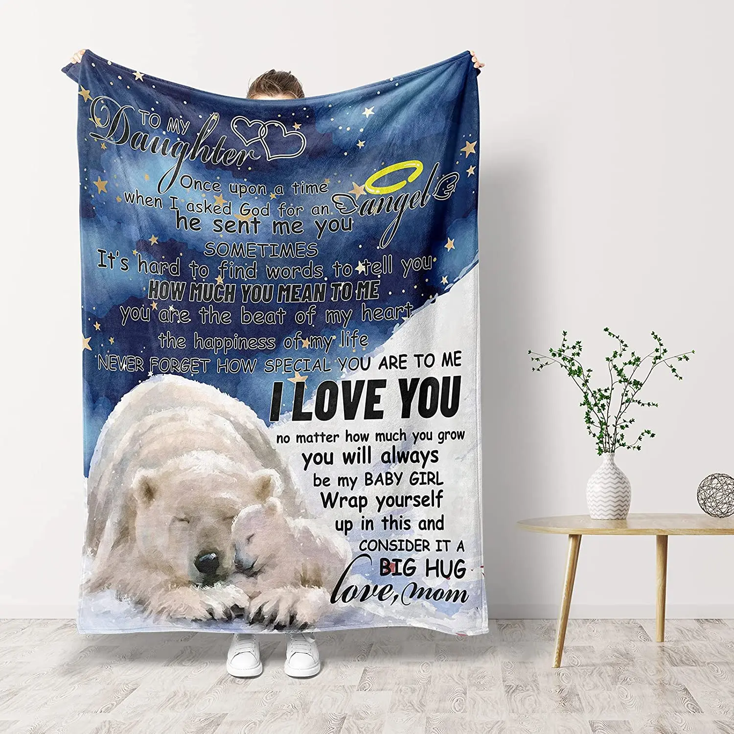 Throw Blanket - to my daughter blanket Fleece Throw Blanket,Super Soft Ultra-Soft Micro Fleece Blanket for Bedroom SOFE Couch
Throw Blanket - to my daughter blanket Fleece Throw Blanket,Super Soft Ultra-Soft Micro Fleece Blanket for Bedroom SOFE Couch
