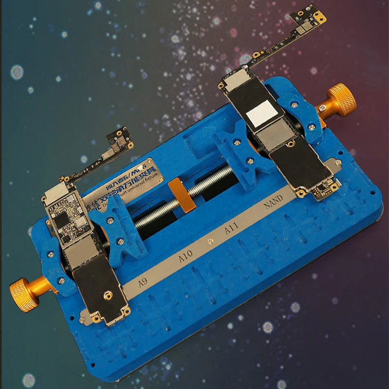 Universal Motherboard PCB Holder Jig Fixture for iPhone Motherboard CPU IC Chips A8 A9 A10 A11 A12 NAND PCIE Repair Tools Kit
Universal Motherboard PCB Holder Jig Fixture for iPhone Motherboard CPU IC Chips A8 A9 A10 A11 A12 NAND PCIE Repair Tools Kit