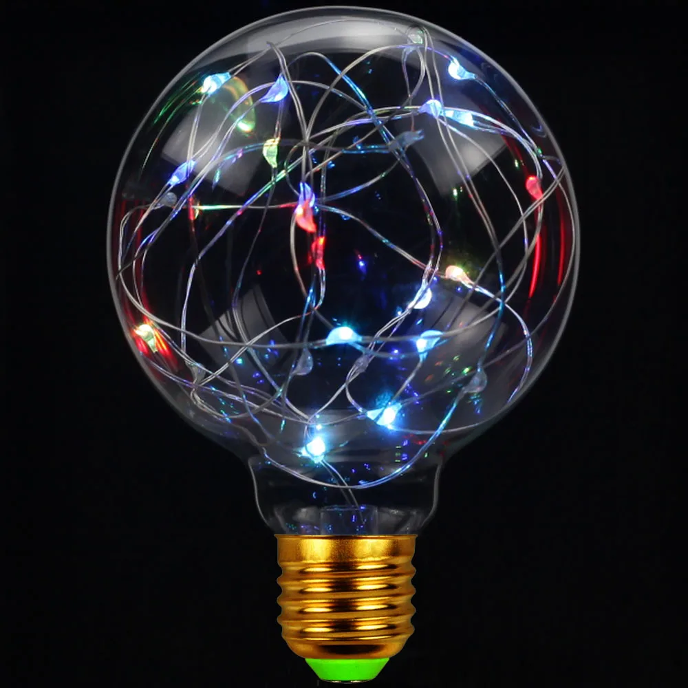 TIANFAN Led Bulbs Vintage Style Edison Bulb G95 Globe 3W Copper Wire Firework 220/240V E27 RGB Multi Color Flash Light Bulbs
TIANFAN Led Bulbs Vintage Style Edison Bulb G95 Globe 3W Copper Wire Firework 220/240V E27 RGB Multi Color Flash Light Bulbs