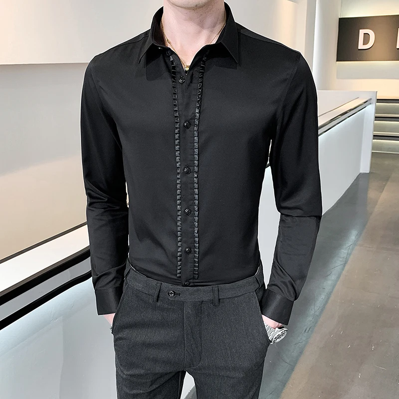 Plus Size 4XL Long Sleeve Tuxedo Shirts For Men Clothing 2022 Autumn Camisas De Hombre Slim Fit Casual Chemise Homme Streetwear
Plus Size 4XL Long Sleeve Tuxedo Shirts For Men Clothing 2022 Autumn Camisas De Hombre Slim Fit Casual Chemise Homme Streetwear