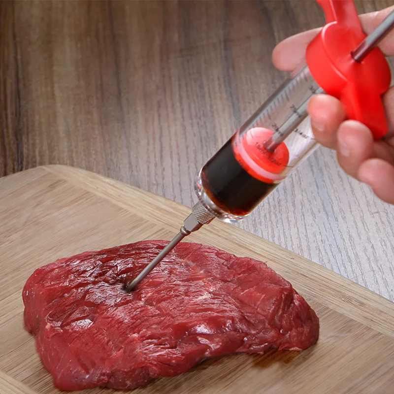 Food Grade PP Stainless Steel Needles Spice Syringe Set BBQ Meat Flavor Injector Kithen Sauce Marinade Syringe Accessory
Food Grade PP Stainless Steel Needles Spice Syringe Set BBQ Meat Flavor Injector Kithen Sauce Marinade Syringe Accessory