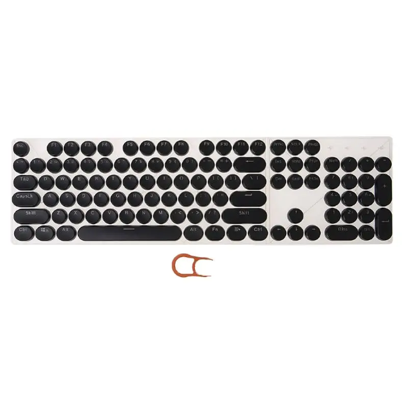 104 Keys Retro Round Keycaps Double Shot DIY Typewriter Keycaps for Backlit Mechanical Keyboard Key Cap
104 Keys Retro Round Keycaps Double Shot DIY Typewriter Keycaps for Backlit Mechanical Keyboard Key Cap