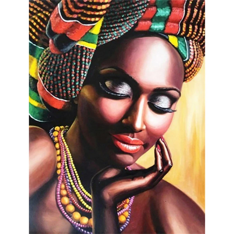 DIY 5D Diamond Painting Cross Ctitch Portrait Full Square Round Drill African Woman Diamond Embroidery Resin Picture Home Decor
DIY 5D Diamond Painting Cross Ctitch Portrait Full Square Round Drill African Woman Diamond Embroidery Resin Picture Home Decor
