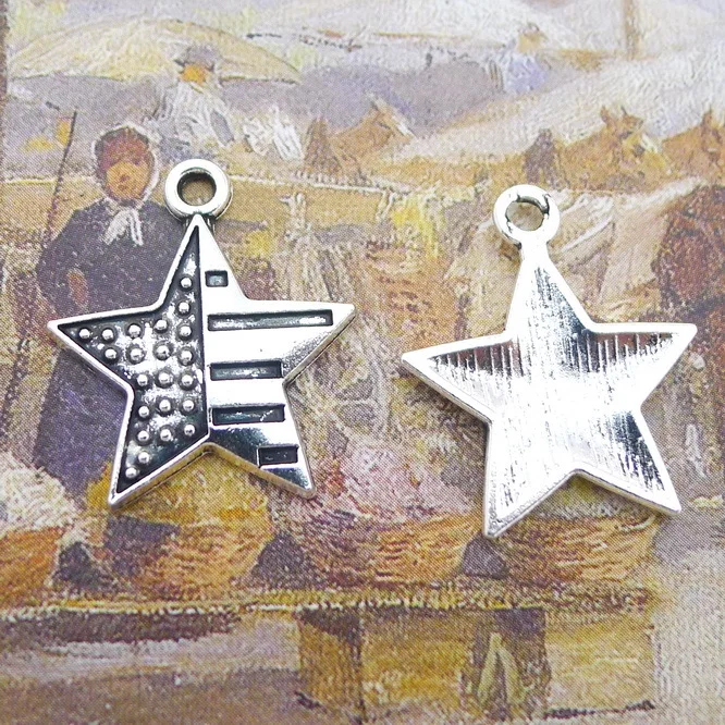 10 pieces/lot 25*21mm Star charm Necklace pendant Earring Bracelet Key chain Antique silver color Metal alloy DIY jewelry
10 pieces/lot 25*21mm Star charm Necklace pendant Earring Bracelet Key chain Antique silver color Metal alloy DIY jewelry