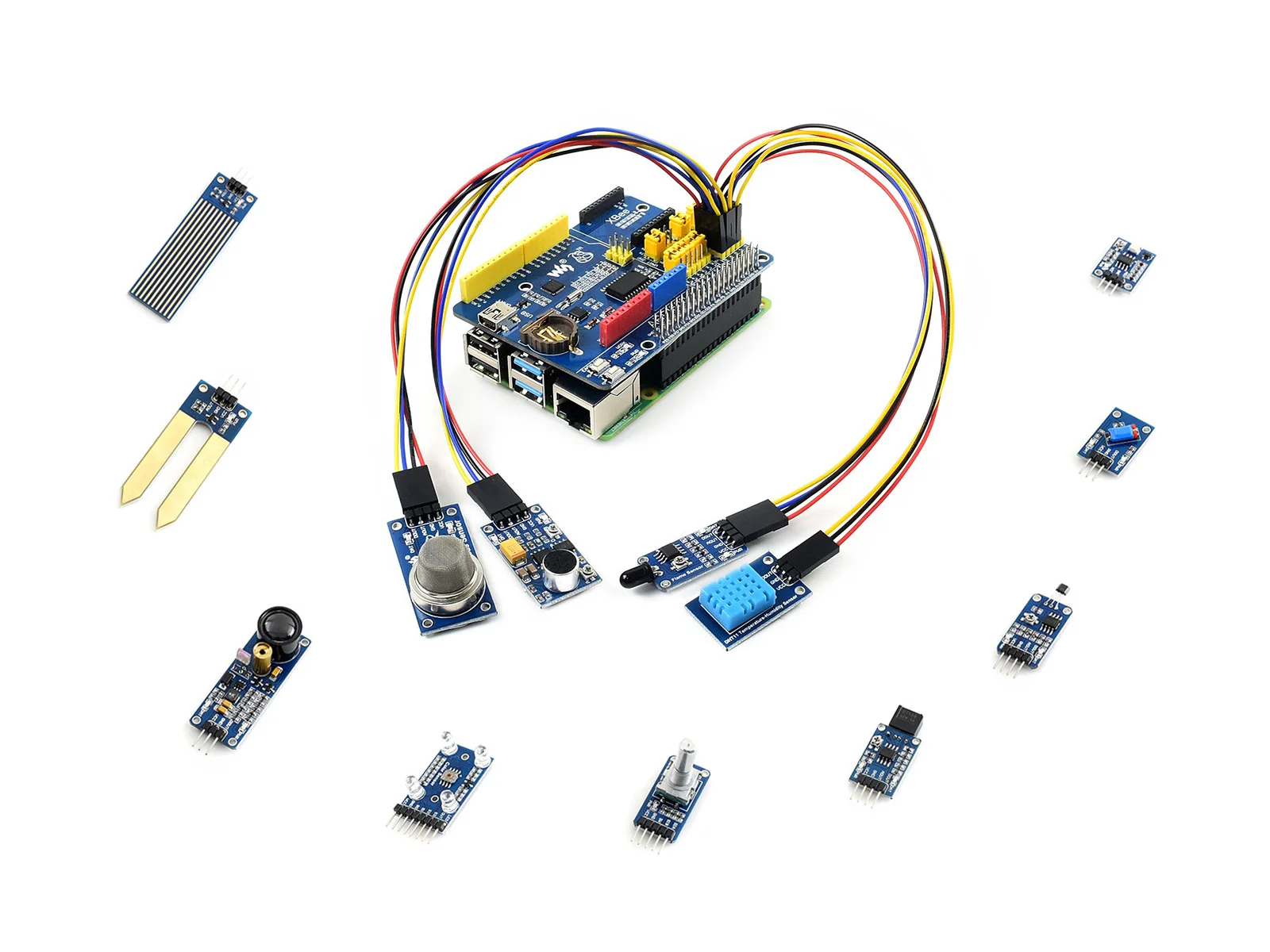 Комплект датчиков Raspberry Pi 4 Model B поставляется с платой адаптера ARPI600, 16 Гб карта TFT и 13x популярный датчик s
Комплект датчиков Raspberry Pi 4 Model B поставляется с платой адаптера ARPI600, 16 Гб карта TFT и 13x популярный датчик s