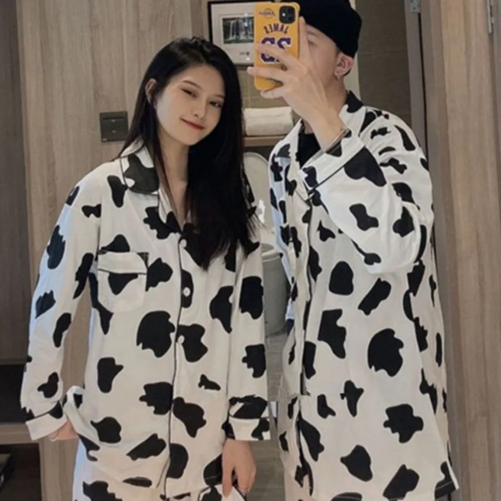Пижамный комплект Женский с принтом коровы в Корейском стиле для пар с длинным рукавом Домашняя одежда Удобная Студенческая свободная модн...
Пижамный комплект Женский с принтом коровы в Корейском стиле для пар с длинным рукавом Домашняя одежда Удобная Студенческая свободная модн...