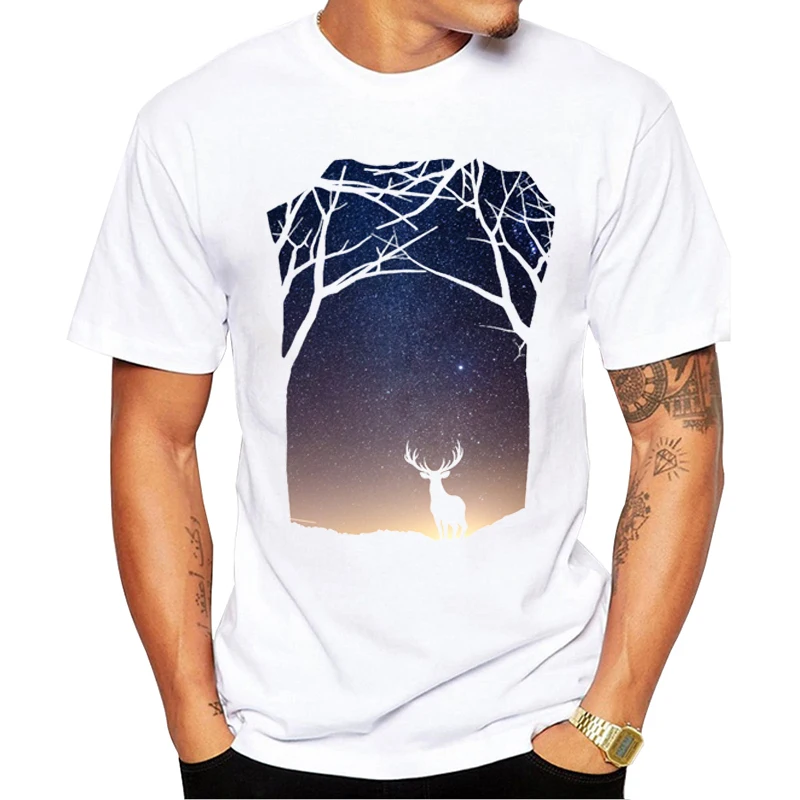 Hipster Night Hunt Men T-Shirt Fashion Night Deer Printed Tshirts Short Sleeve O-Neck Tee Funny Tops
Hipster Night Hunt Men T-Shirt Fashion Night Deer Printed Tshirts Short Sleeve O-Neck Tee Funny Tops