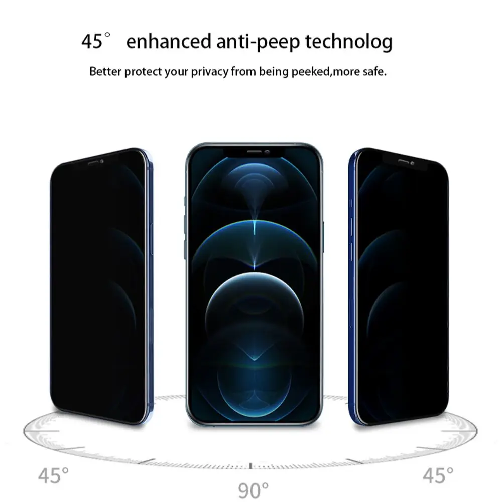 Anti Spy Peeping Tempered Glass For iPhone 11 12 Pro Mini X XR XS Max HD Clear Easy to Install Screen Protector Glasses
Anti Spy Peeping Tempered Glass For iPhone 11 12 Pro Mini X XR XS Max HD Clear Easy to Install Screen Protector Glasses