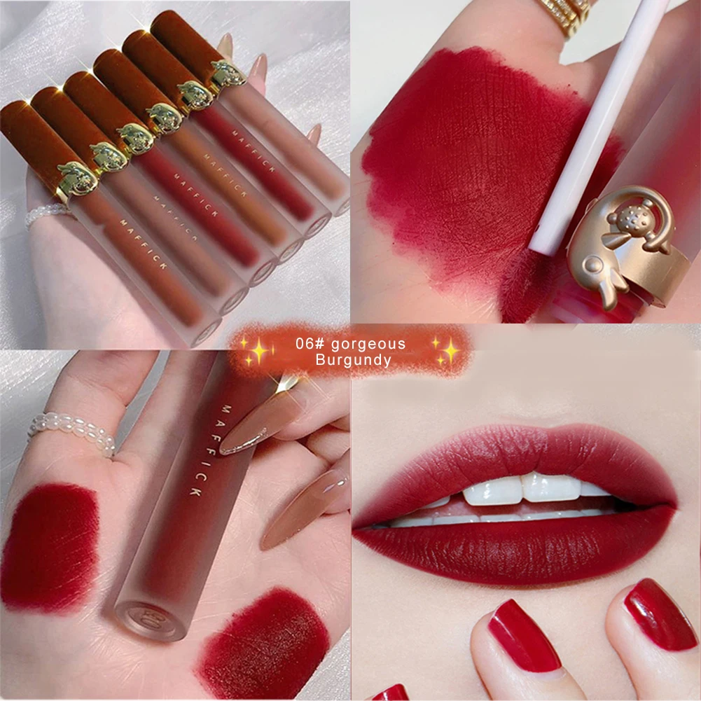 MAFFICK Velvet Lip Gloss Matte Lipstick Korean Cosmetics Moisturizing Waterproof Makeup Maquillaje TSLM1
MAFFICK Velvet Lip Gloss Matte Lipstick Korean Cosmetics Moisturizing Waterproof Makeup Maquillaje TSLM1