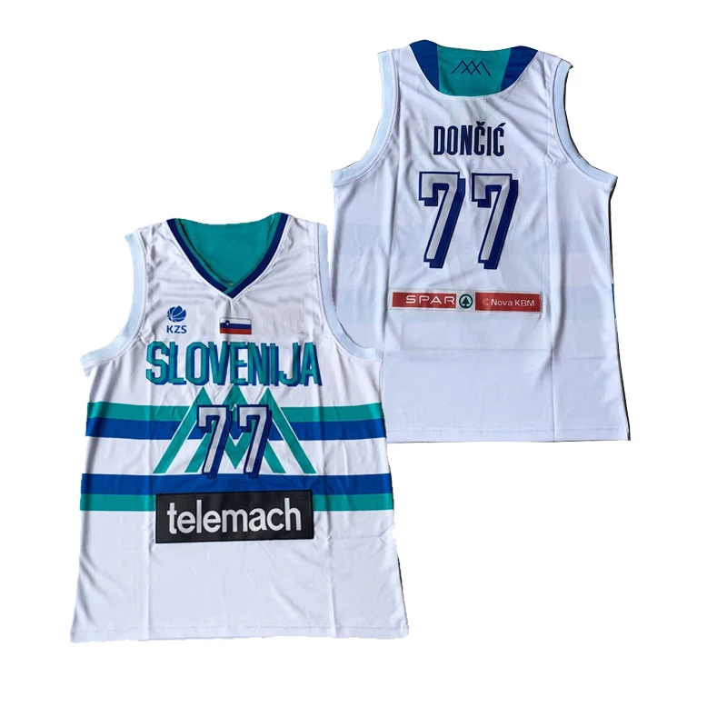 BG basketball jerseys SLOVENIJA 77 Doncic jersey Embroidery sewing Outdoor sportswear Hip-hop white jersey 2021
BG basketball jerseys SLOVENIJA 77 Doncic jersey Embroidery sewing Outdoor sportswear Hip-hop white jersey 2021