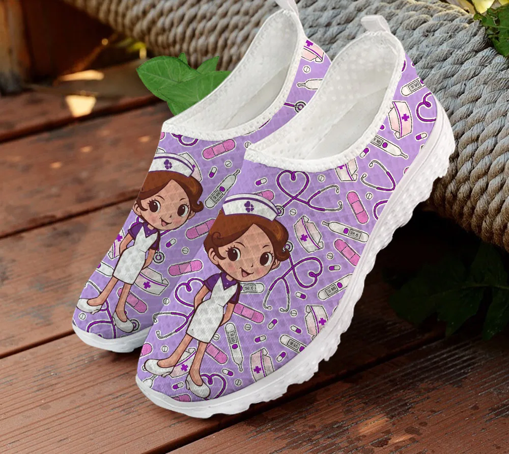 FORUDESIGNS Summer Women Flats Shoes Woman Casual Sneakers Cute Nurse Pattern Air Mesh Ladies Beach Loafers Nursing Zapatos 2021
FORUDESIGNS Summer Women Flats Shoes Woman Casual Sneakers Cute Nurse Pattern Air Mesh Ladies Beach Loafers Nursing Zapatos 2021