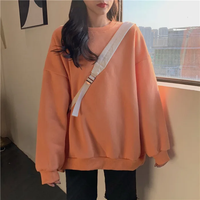 Warm Solid Basic Loose All-match Pullover Winter Women Wool Liner Hoodies Sweatshirts Female New Fashion Long Sleeve Sweatshirt 
Warm Solid Basic Loose All-match Pullover Winter Women Wool Liner Hoodies Sweatshirts Female New Fashion Long Sleeve Sweatshirt
