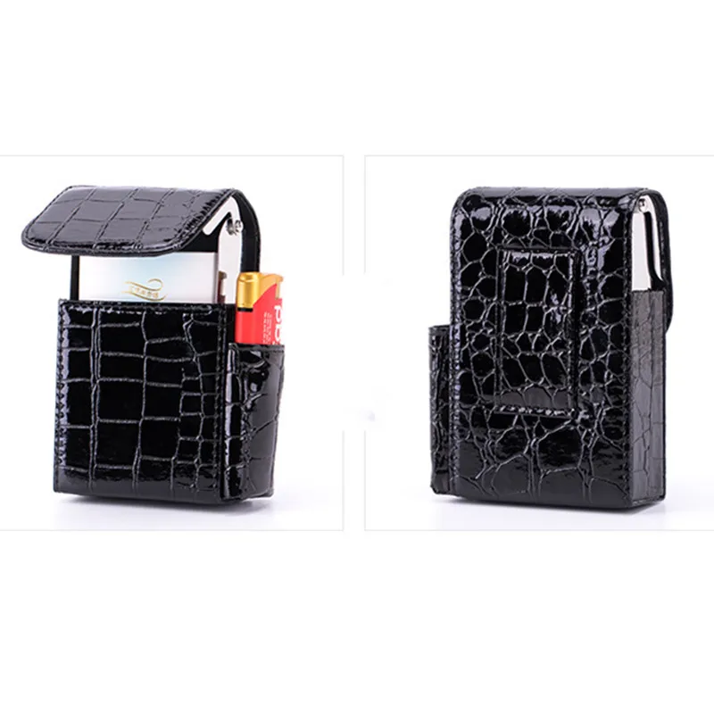 Hold 20 Cigarettes PU Leather Cigarette Case Lighter Holder Smoking Portable Cigarette Box Christmas Gift for Men Lady
Hold 20 Cigarettes PU Leather Cigarette Case Lighter Holder Smoking Portable Cigarette Box Christmas Gift for Men Lady