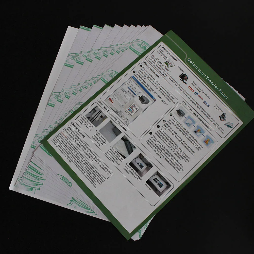 10pcs Heat Print Transfer Paper Printing Inkjet A4 210mm X 297mm For Light Color Fabric VDX99
10pcs Heat Print Transfer Paper Printing Inkjet A4 210mm X 297mm For Light Color Fabric VDX99