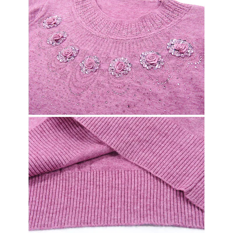 Middle-aged Women Knitted Sweater Pullover Loose Long-sleeved Mother Clothes Jumper Plus size 4XL Soft Knit Sweaters Female Tops
Middle-aged Women Knitted Sweater Pullover Loose Long-sleeved Mother Clothes Jumper Plus size 4XL Soft Knit Sweaters Female Tops