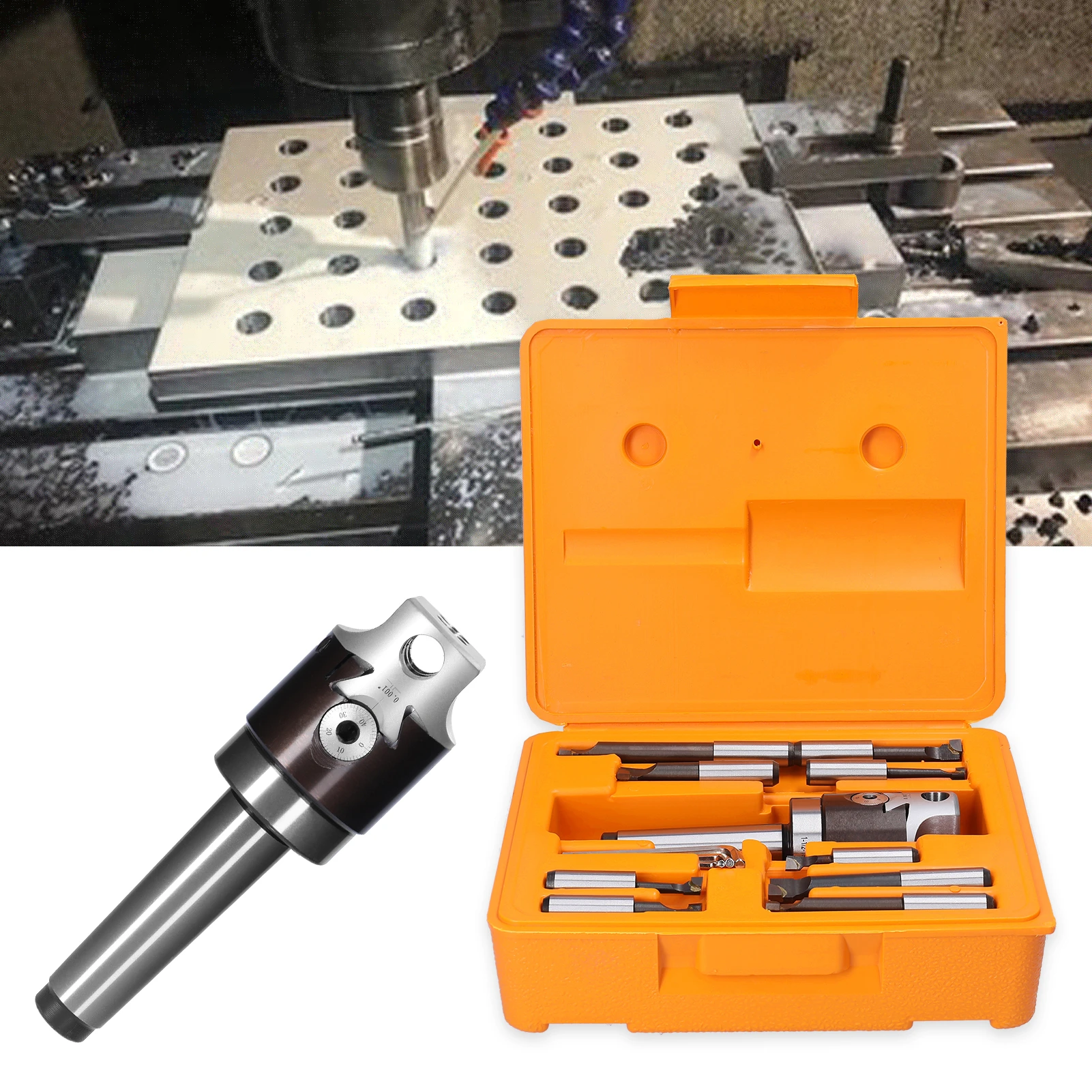 KKMOON 2 inch Boring Heads MT3 Shank Holder Set with 1/2inch Carbide Boring Bar for Manufacturing and Milling Workpiece
KKMOON 2 inch Boring Heads MT3 Shank Holder Set with 1/2inch Carbide Boring Bar for Manufacturing and Milling Workpiece