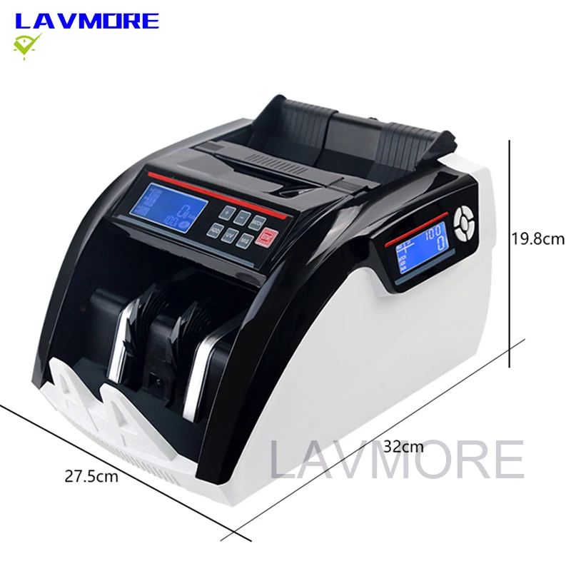 

Multi Currency Fake Note Detection Compatible Bill Counter Machine Cash Money Counting Machine Suitable for EURO DOLLAR 5800D