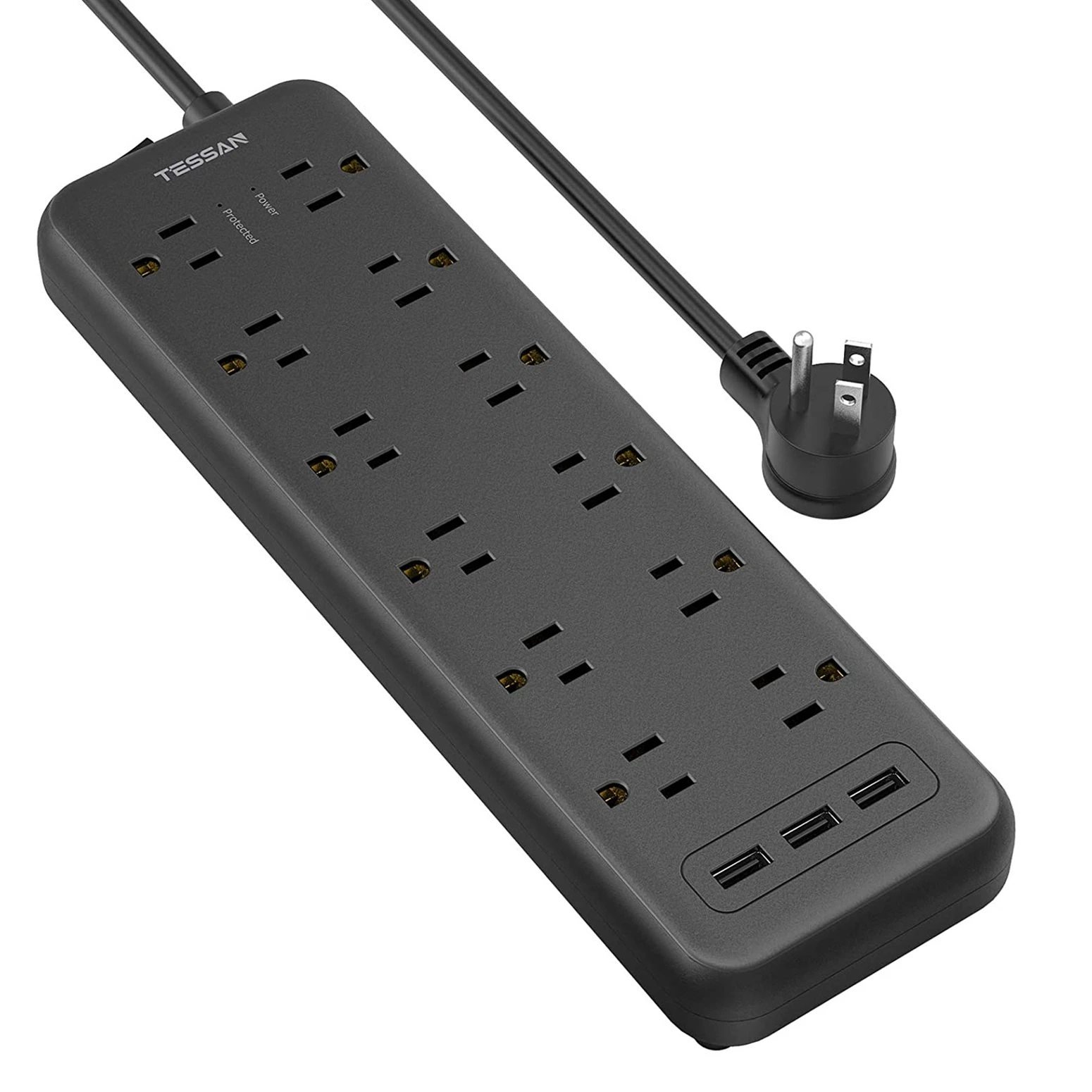 TESSAN Surge Protector Extension Power Strip with 12 Outlets and 3 USB Ports Electrical Socket US Adaptor for Home Office 
TESSAN Surge Protector Extension Power Strip with 12 Outlets and 3 USB Ports Electrical Socket US Adaptor for Home Office