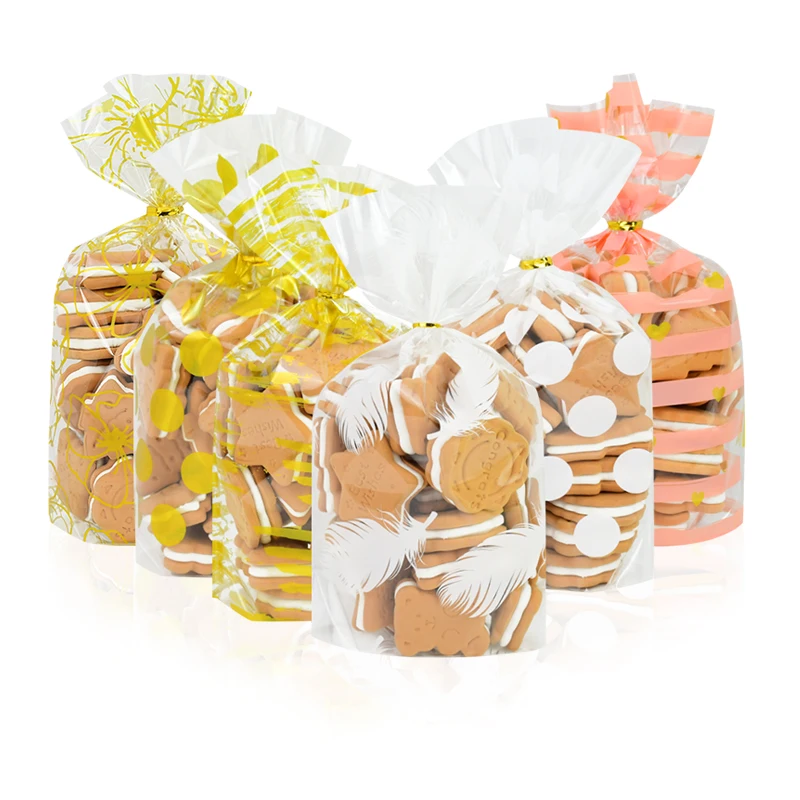 50pcs Gold White Pattern Plastic Candy Bags Transparent Food Cookie Package Bag Wedding Party Gift Wrapping Supplies 
50pcs Gold White Pattern Plastic Candy Bags Transparent Food Cookie Package Bag Wedding Party Gift Wrapping Supplies