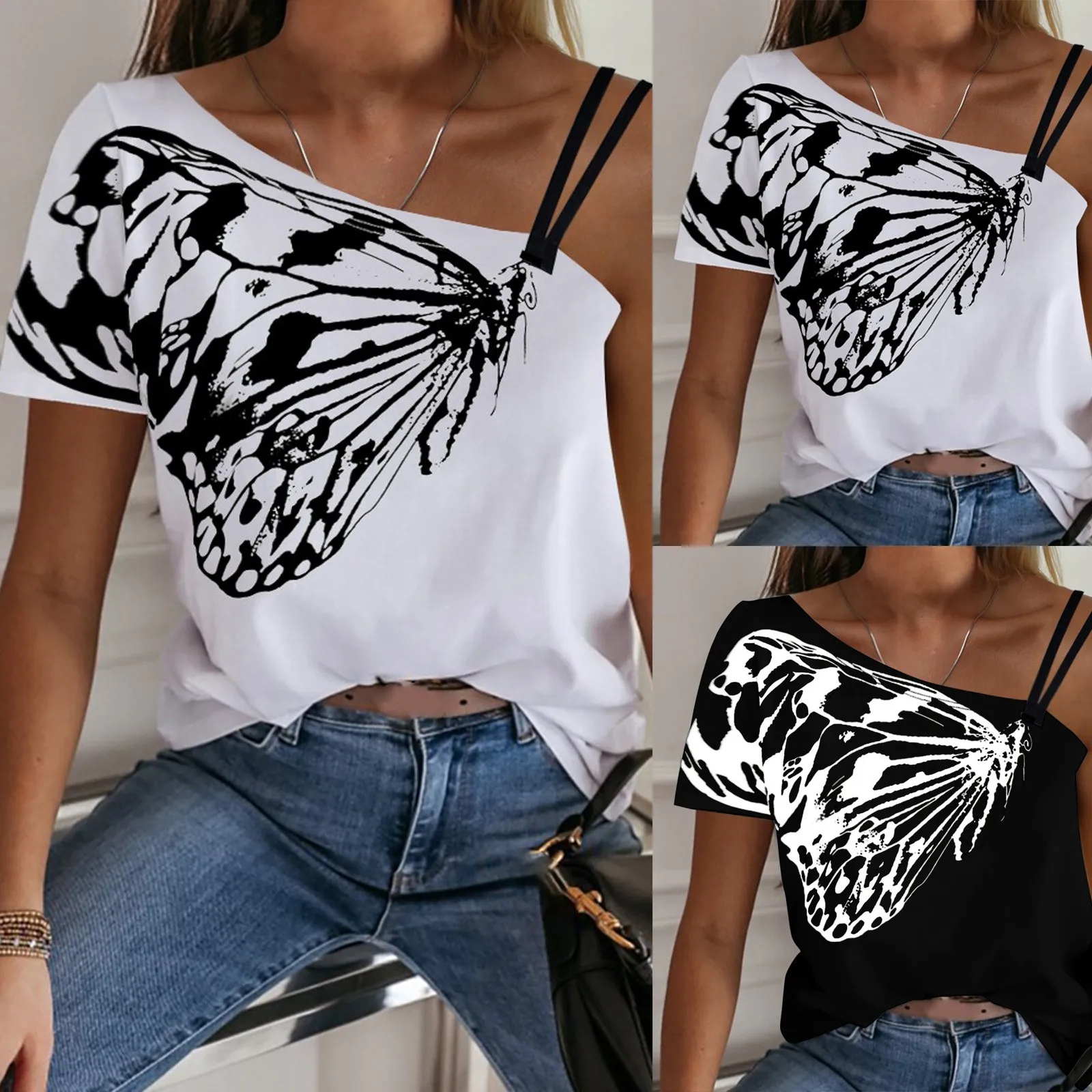 2021 Fashion Blouses Shirt Off Shoulder Butterfly Print Loose Shirt Tops Blusas Elegant Female Tops Blusas Women Streetwear
2021 Fashion Blouses Shirt Off Shoulder Butterfly Print Loose Shirt Tops Blusas Elegant Female Tops Blusas Women Streetwear