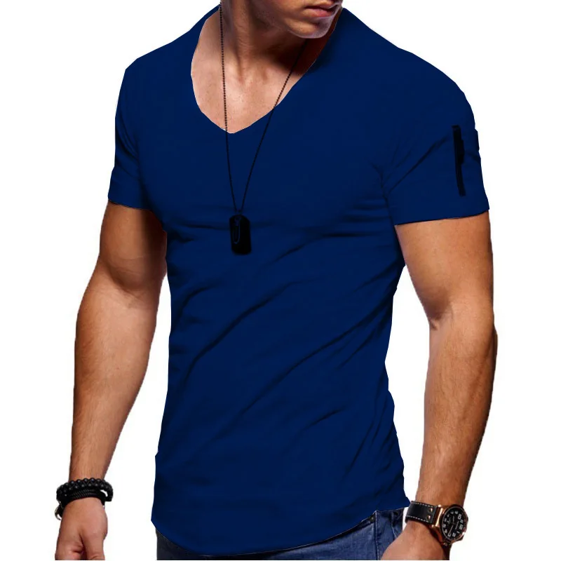2021 New Men's V-neck T-shirt Fitness T-shirt High Street Summer Short-Sleeved Zipper Casual Cotton Top
2021 New Men's V-neck T-shirt Fitness T-shirt High Street Summer Short-Sleeved Zipper Casual Cotton Top