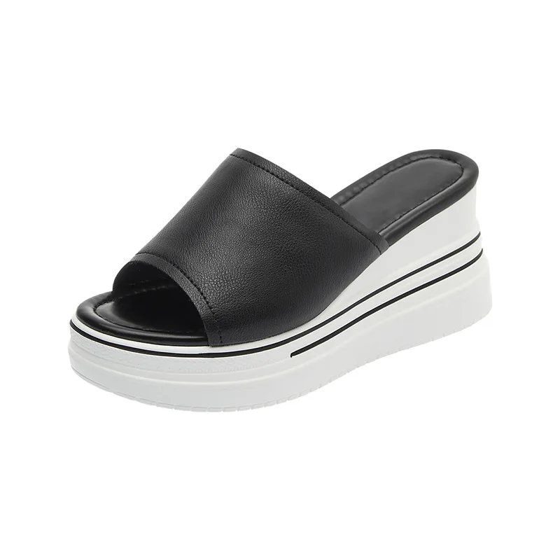 Slope Heel Sandals Women's 2021 Summer New Style Increased Thick-soled Platform Sandals and Slippers
Slope Heel Sandals Women's 2021 Summer New Style Increased Thick-soled Platform Sandals and Slippers